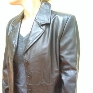 Paresian Outworks Leather Trench Coat